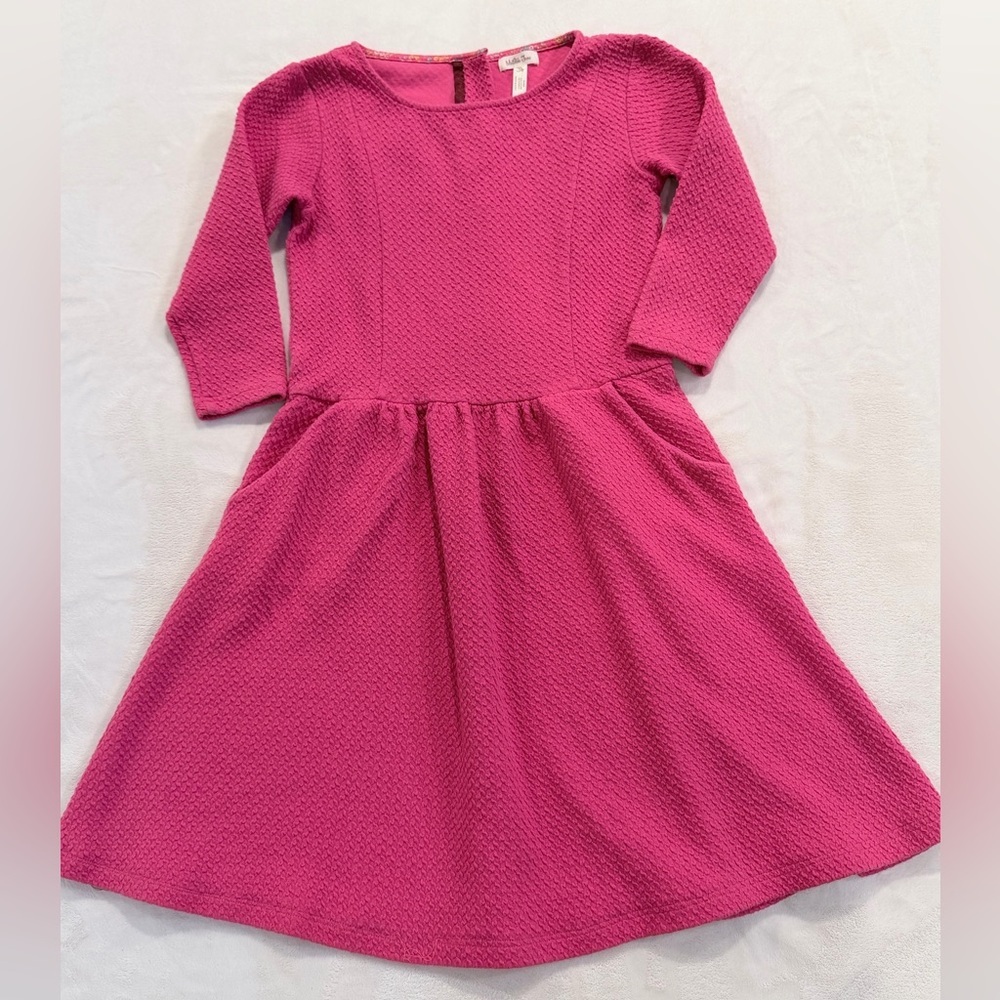 Matilda Jane Pink Textured Long Sleeve Dress XS Girls - Picture 2 of 10